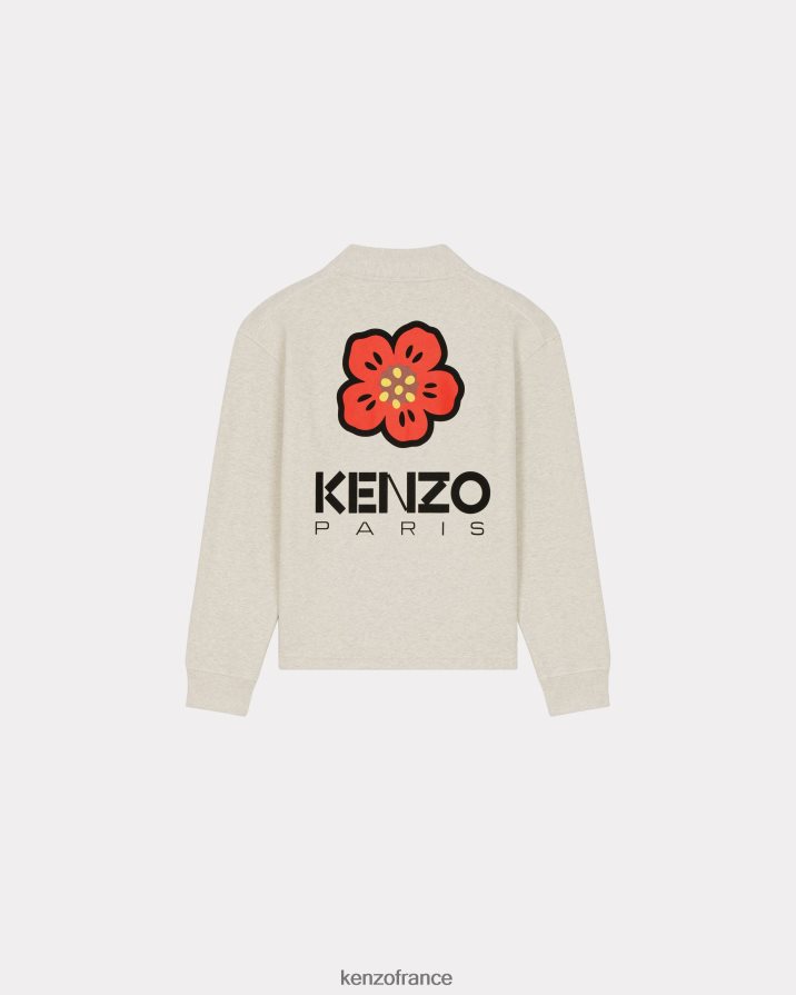 vêtements Kenzo cardigan à fleurs de boké gris pale Hommes LFF6X0213