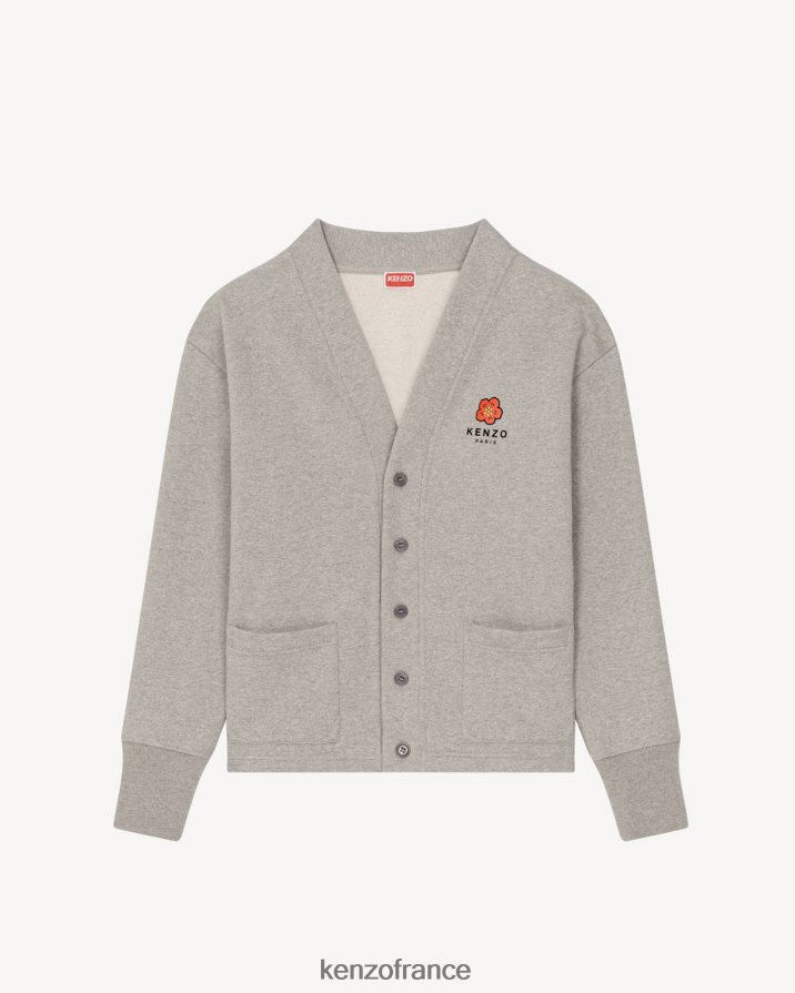 vêtements Kenzo cardigan à fleurs de boké gris perle Hommes LFF6X0353