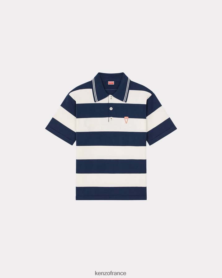 vêtements Kenzo polo à rayures nautiques bleu nuit Hommes LFF6X0123