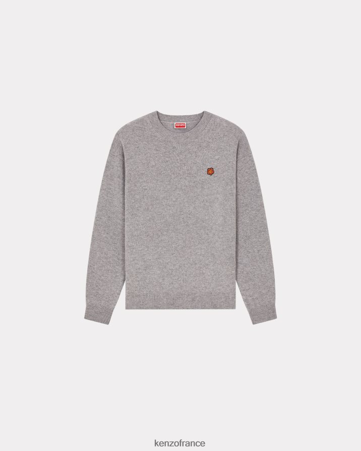 vêtements Kenzo pull en laine mérinos paris gris brumeux Hommes LFF6X0147