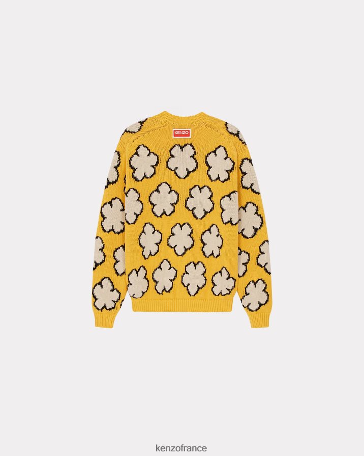 vêtements Kenzo pull à fleurs de boke jaune doré Hommes LFF6X0314