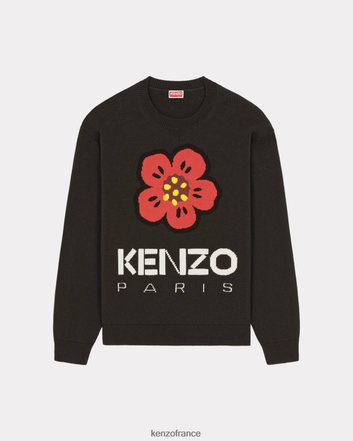 vêtements Kenzo pull à fleurs de boke noir Hommes LFF6X0153