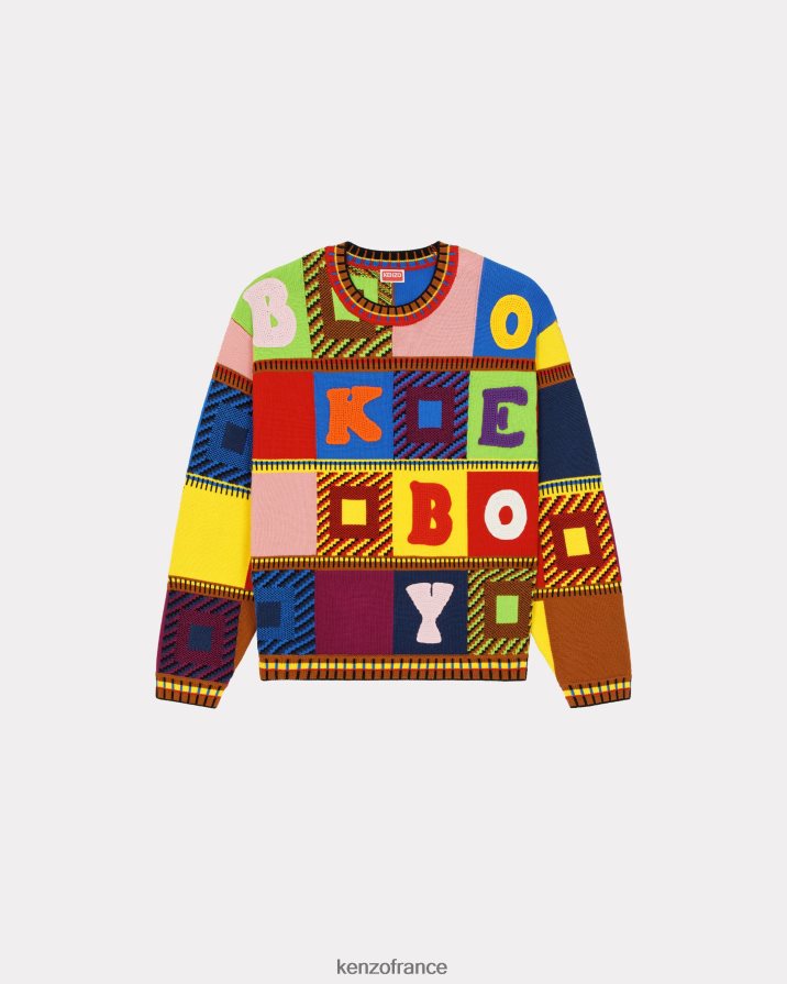vêtements Kenzo pull patchwork boke multicolore Hommes LFF6X0263