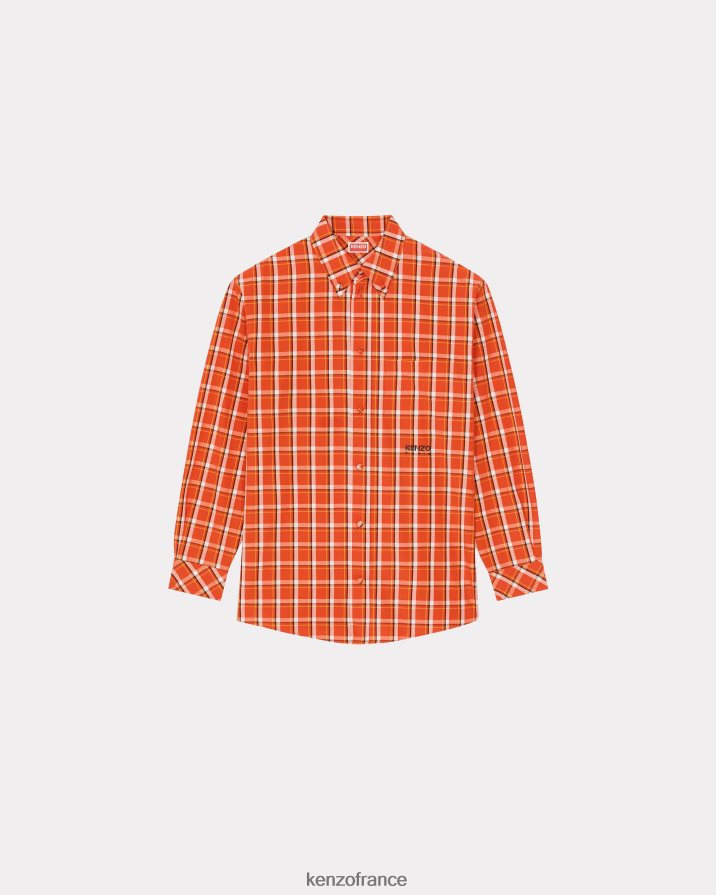 vêtements Kenzo chemise décontractée à carreaux rouge moyen Hommes LFF6X0124