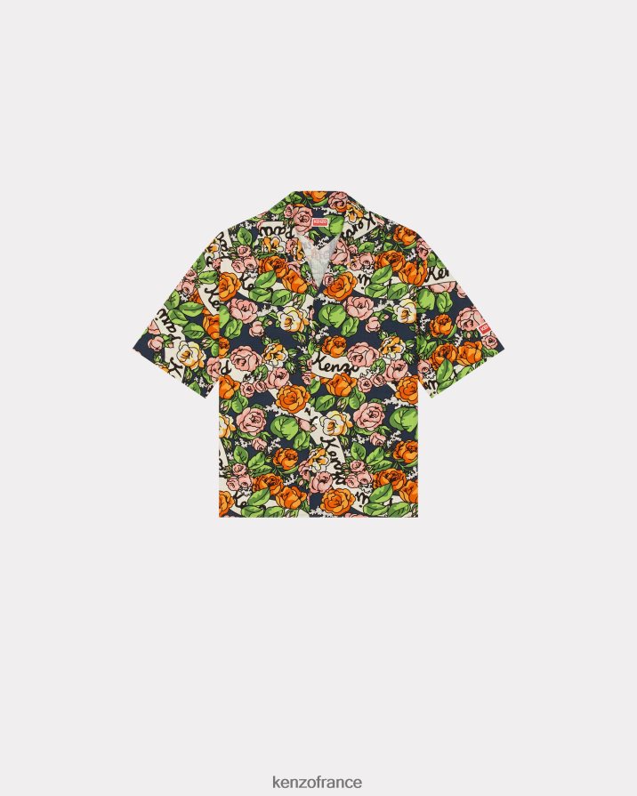 vêtements Kenzo chemise à fleurs hawaïennes bleu nuit Hommes LFF6X0221
