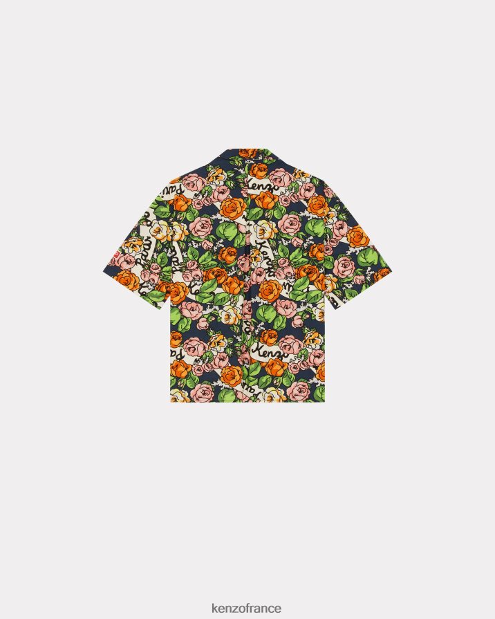 vêtements Kenzo chemise à fleurs hawaïennes bleu nuit Hommes LFF6X0221