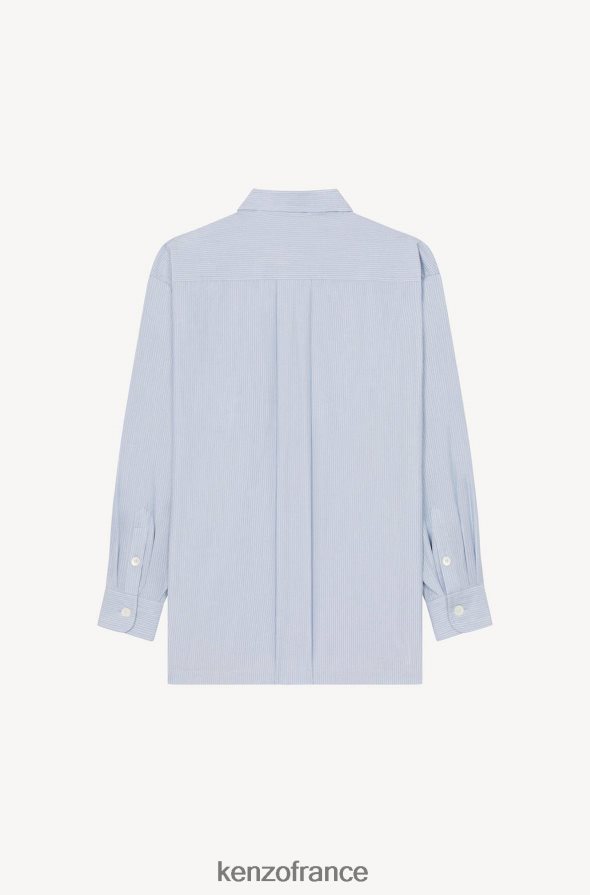 vêtements Kenzo surchemise à écusson fleur de Boke bleu ciel Hommes LFF6X0266