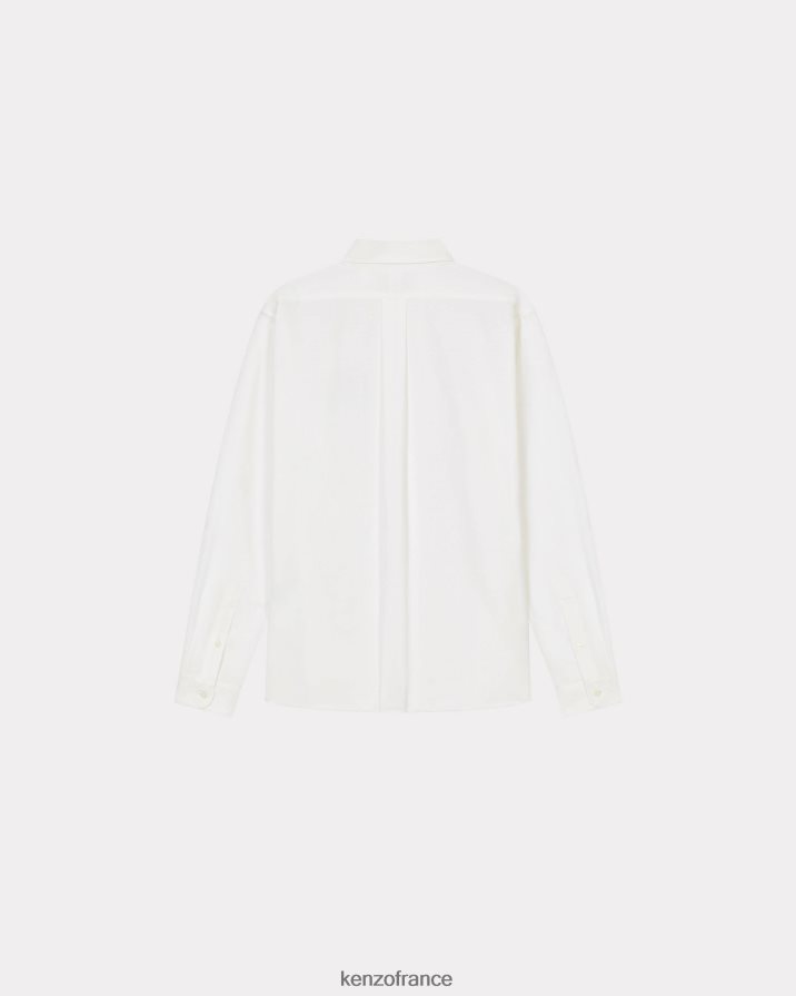 vêtements Kenzo veste-chemise à écusson de fleur de boke blanc Hommes LFF6X0280