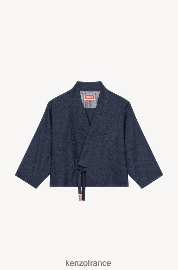 vêtements Kenzo veste kimono bleu nuit Hommes LFF6X0354