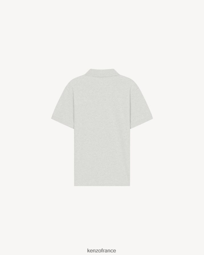 vêtements Kenzo polo à blason de fleur de boke gris pale Hommes LFF6X0298