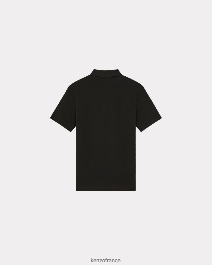 vêtements Kenzo polo à blason de fleur de boke noir Hommes LFF6X0181