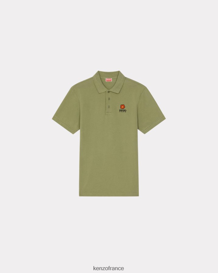 vêtements Kenzo polo à blason de fleur de boke vert sauge Hommes LFF6X0180