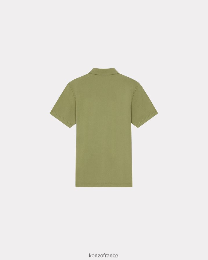 vêtements Kenzo polo à blason de fleur de boke vert sauge Hommes LFF6X0180