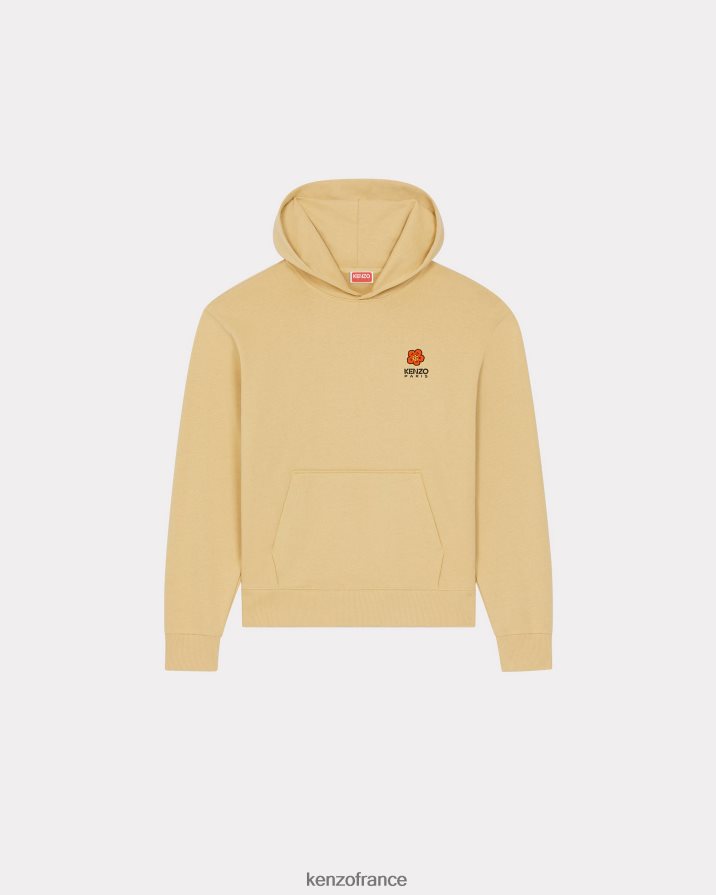 vêtements Kenzo sweat à capuche avec écusson de fleur de boke chameau Hommes LFF6X0287