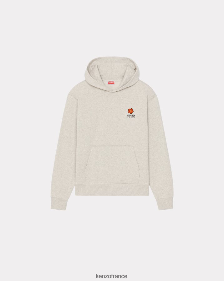 vêtements Kenzo sweat à capuche avec écusson de fleur de boke gris pale Hommes LFF6X0220