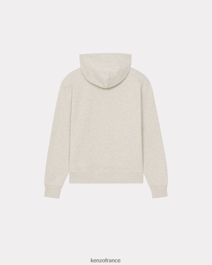 vêtements Kenzo sweat à capuche avec écusson de fleur de boke gris pale Hommes LFF6X0220