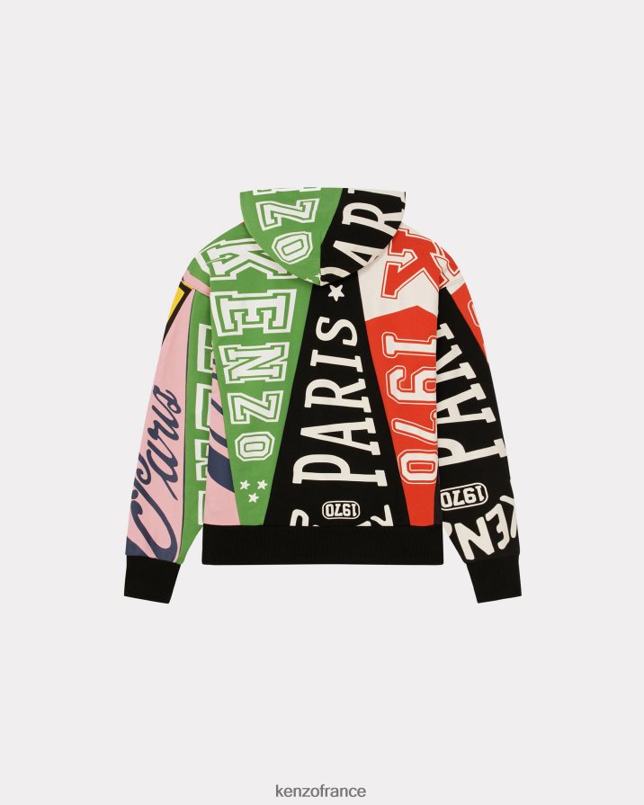 vêtements Kenzo sweat à capuche avec drapeau multicolore Hommes LFF6X039