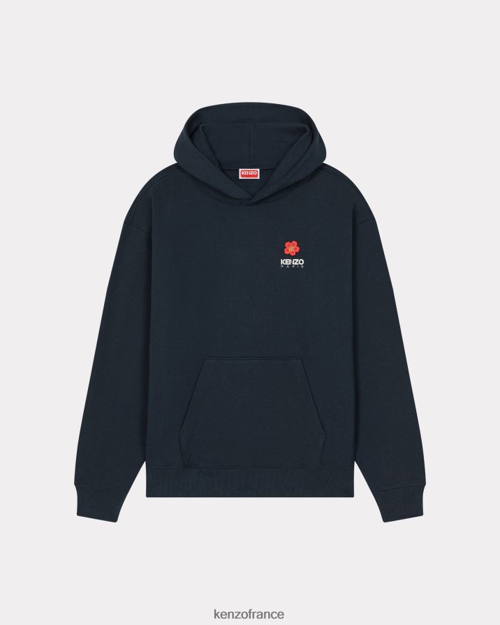 vêtements Kenzo sweat à capuche oversize "fleur de boke" bleu nuit Hommes LFF6X093