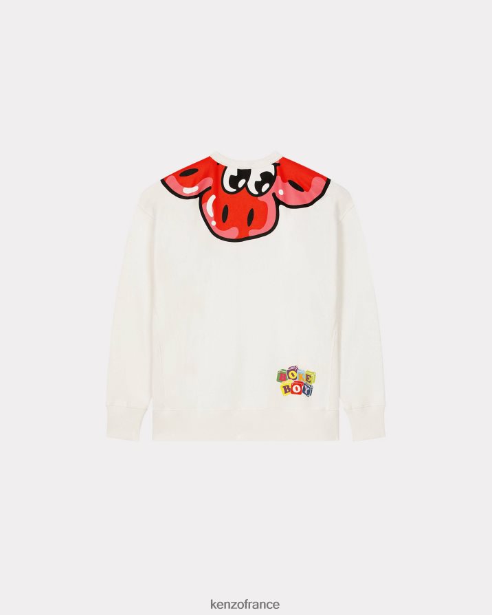 vêtements Kenzo sweat oversize boké blanc cassé Hommes LFF6X0261