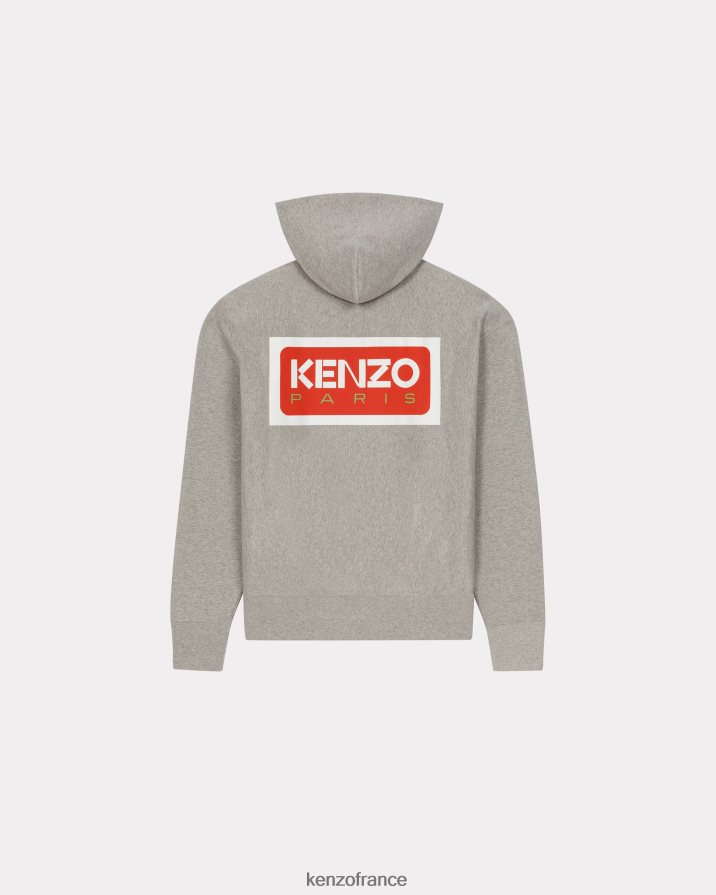 vêtements Kenzo sweat oversize à capuche paris gris perle Hommes LFF6X075