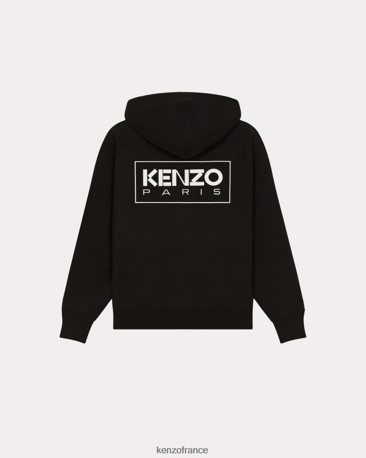 vêtements Kenzo sweat oversize à capuche paris noir Hommes LFF6X053