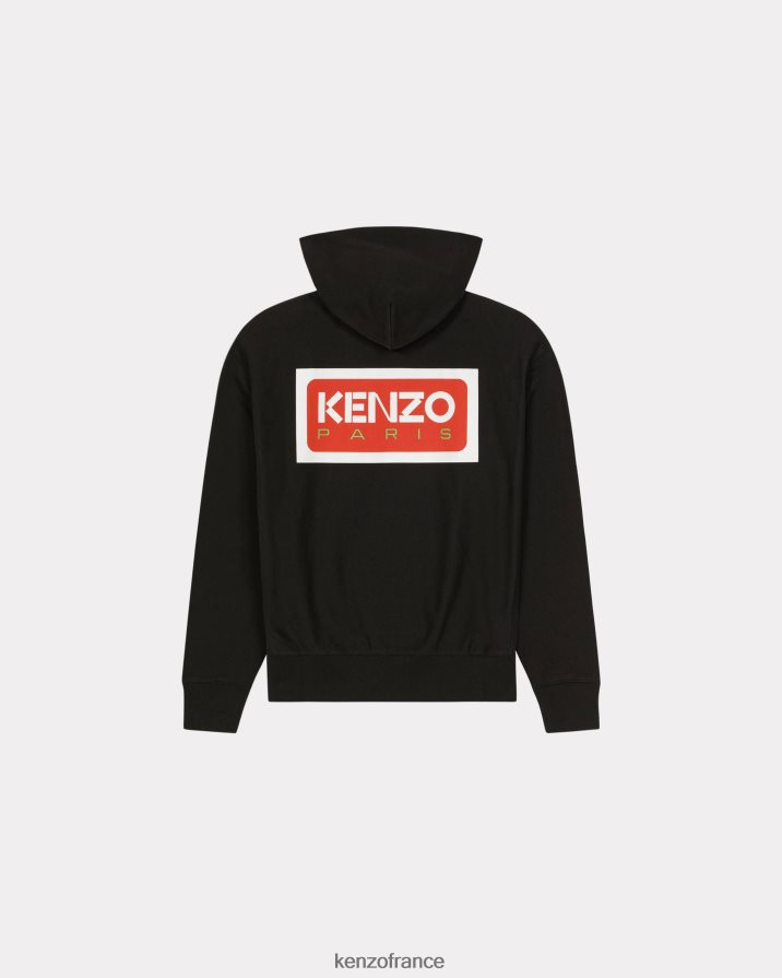 vêtements Kenzo sweat oversize à capuche paris noir Hommes LFF6X087