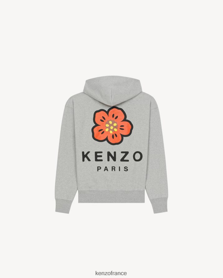 vêtements Kenzo sweat oversize à fleurs de boke gris perle Hommes LFF6X0350