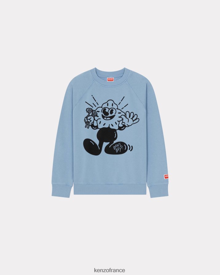 vêtements Kenzo sweat-shirt ajusté boke cyan Hommes LFF6X0129