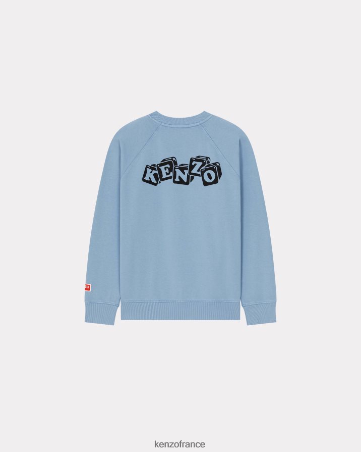 vêtements Kenzo sweat-shirt ajusté boke cyan Hommes LFF6X0129