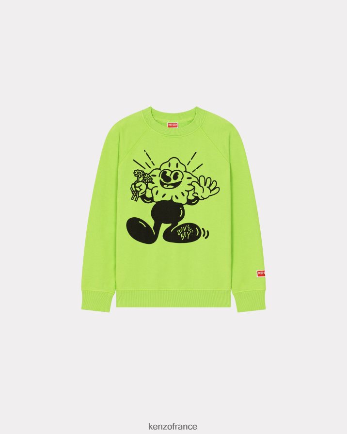 vêtements Kenzo sweat-shirt ajusté boke pistache Hommes LFF6X0130