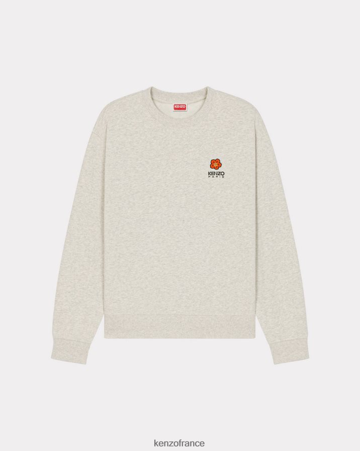 vêtements Kenzo sweat-shirt avec écusson de fleur de boke gris pale Hommes LFF6X028