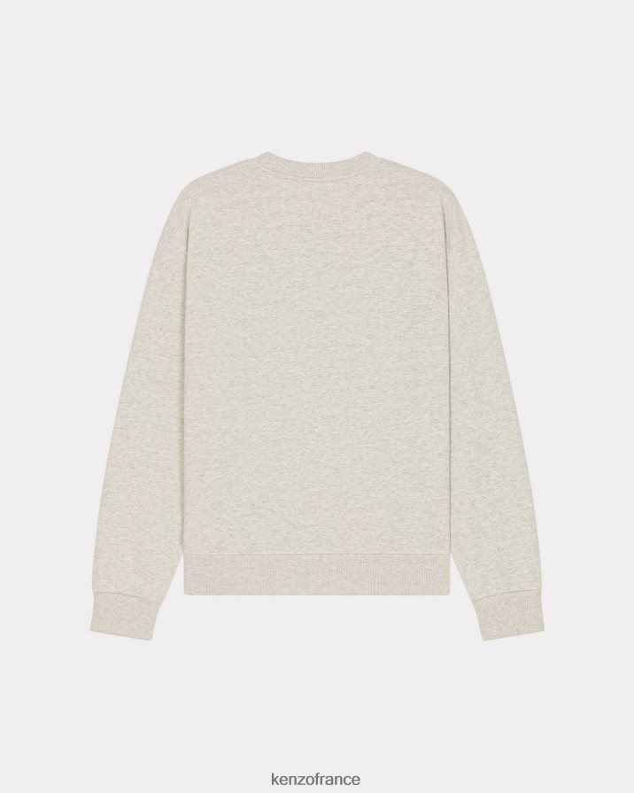 vêtements Kenzo sweat-shirt avec écusson de fleur de boke gris pale Hommes LFF6X028
