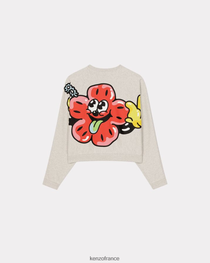 vêtements Kenzo sweat-shirt carré boke gris pale Hommes LFF6X0170