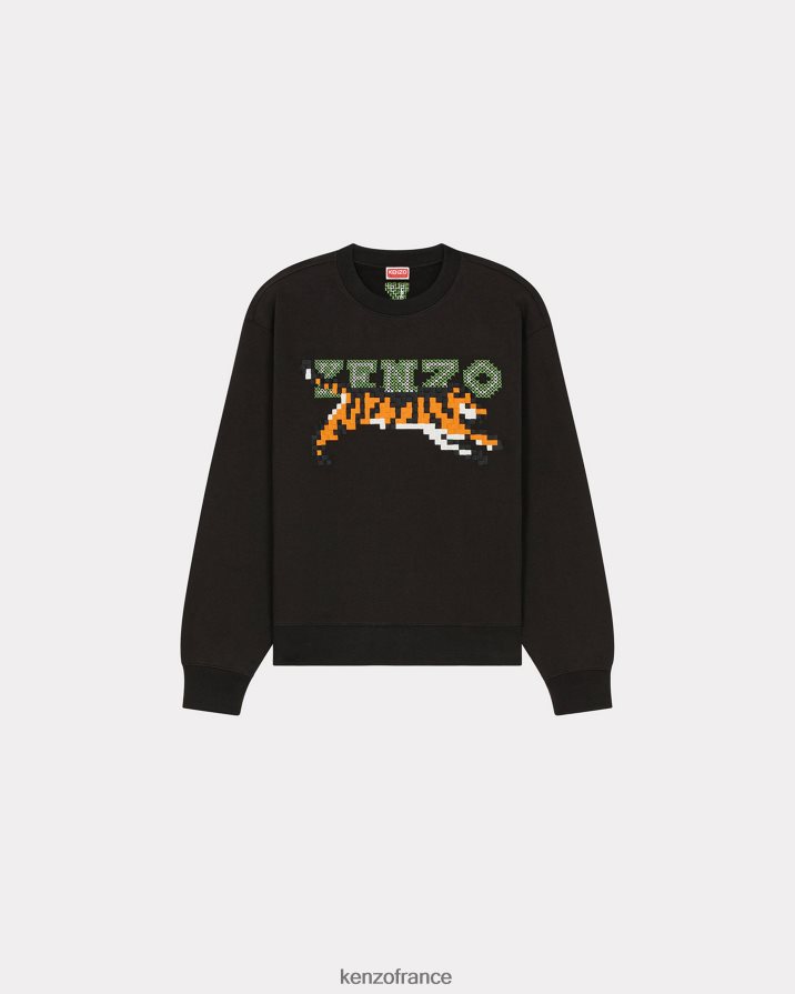 vêtements Kenzo sweat-shirt pixel noir Hommes LFF6X097
