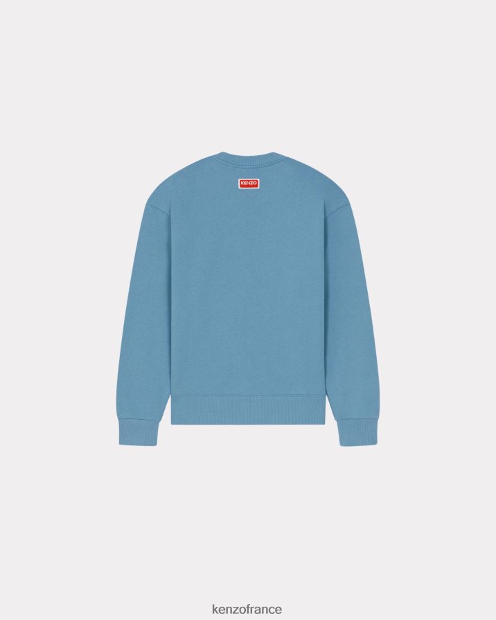 vêtements Kenzo sweat 'varsity jungle' éléphant cyan Hommes LFF6X084
