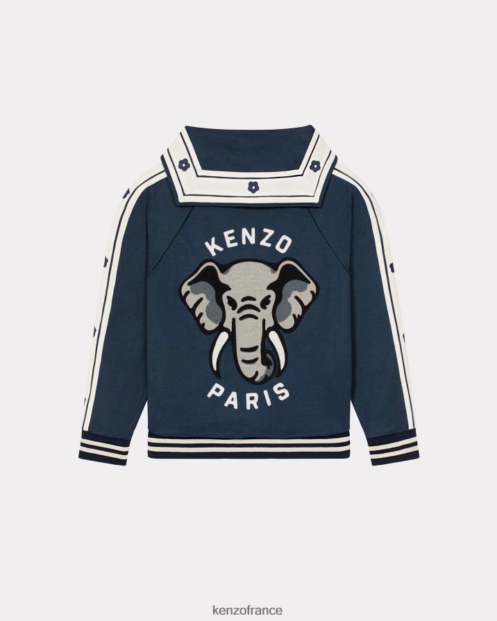 vêtements Kenzo veste zippée éléphant bleu nuit Hommes LFF6X08