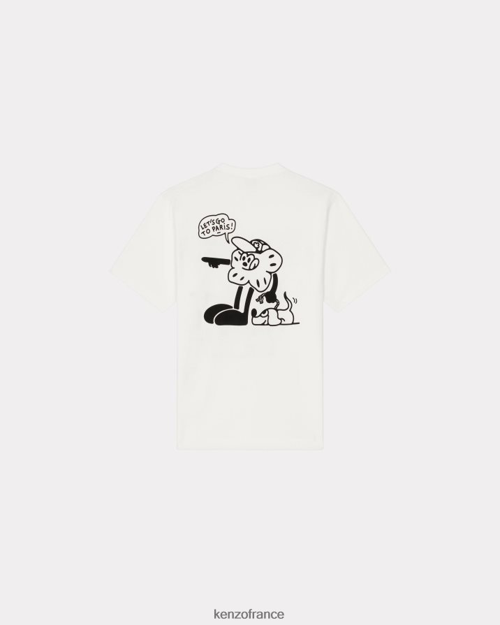 vêtements Kenzo T-shirt Boke Travels blanc cassé Hommes LFF6X0156