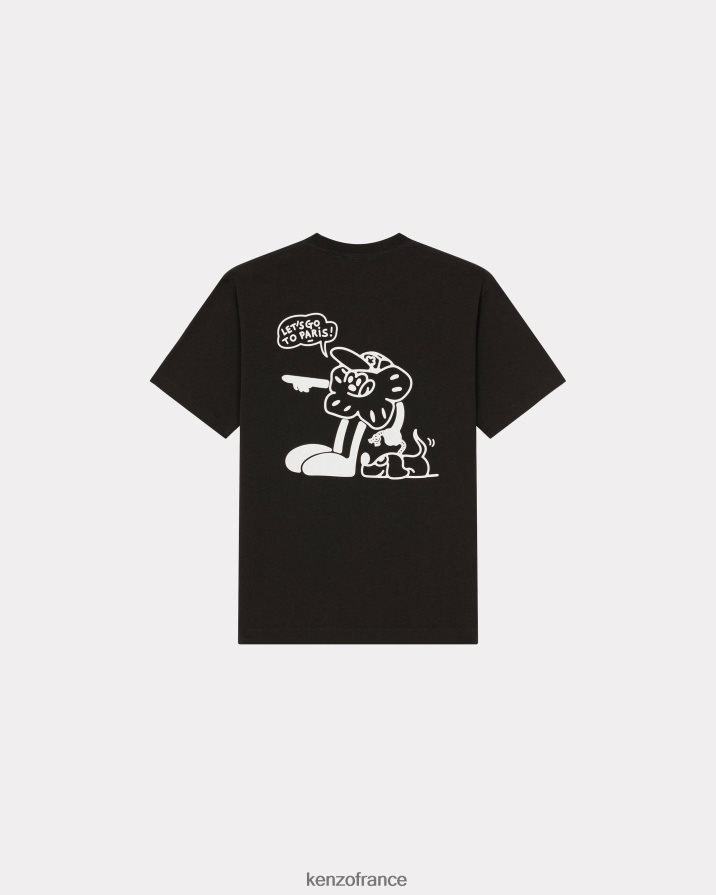 vêtements Kenzo T-shirt Boke Travels noir Hommes LFF6X0281