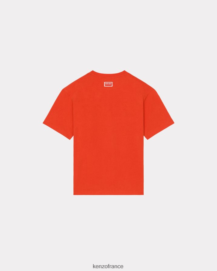 vêtements Kenzo T-shirt oversize tigre de Varsity Jungle rouge moyen Hommes LFF6X0176