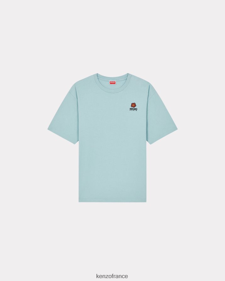 vêtements Kenzo t-shirt avec écusson de fleur de boke bleu ciel Hommes LFF6X0363