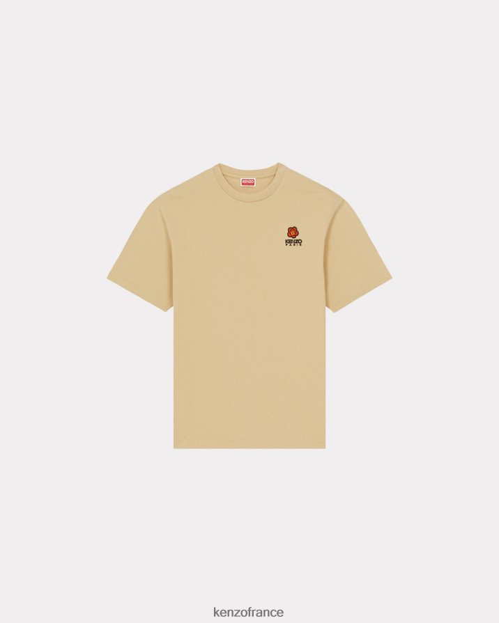 vêtements Kenzo t-shirt avec écusson de fleur de boke chameau Hommes LFF6X0251