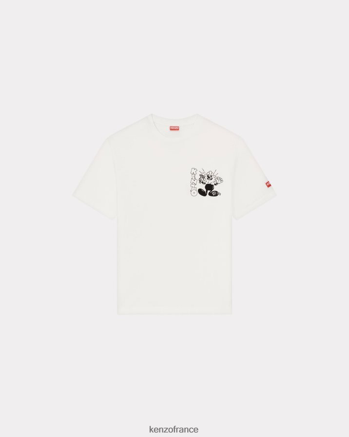 vêtements Kenzo t-shirt boké blanc cassé Hommes LFF6X031