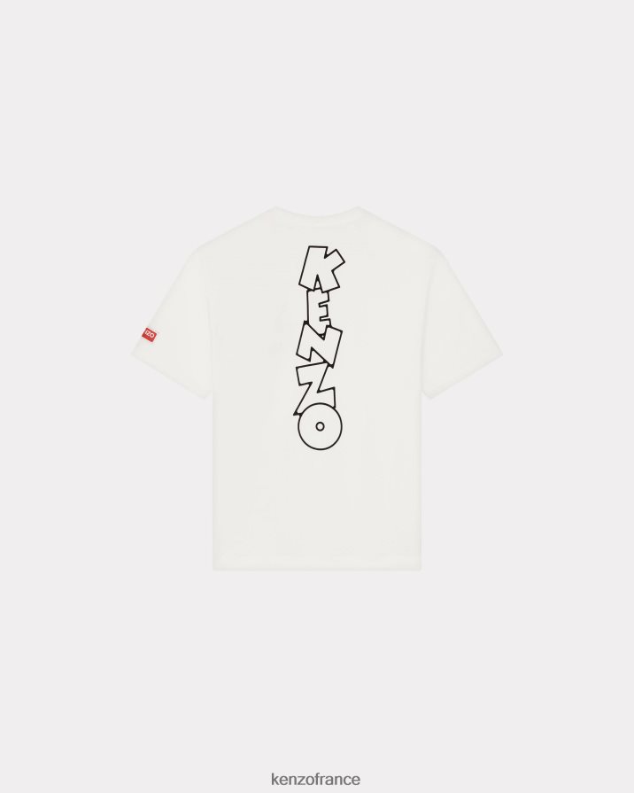 vêtements Kenzo t-shirt boké blanc cassé Hommes LFF6X031