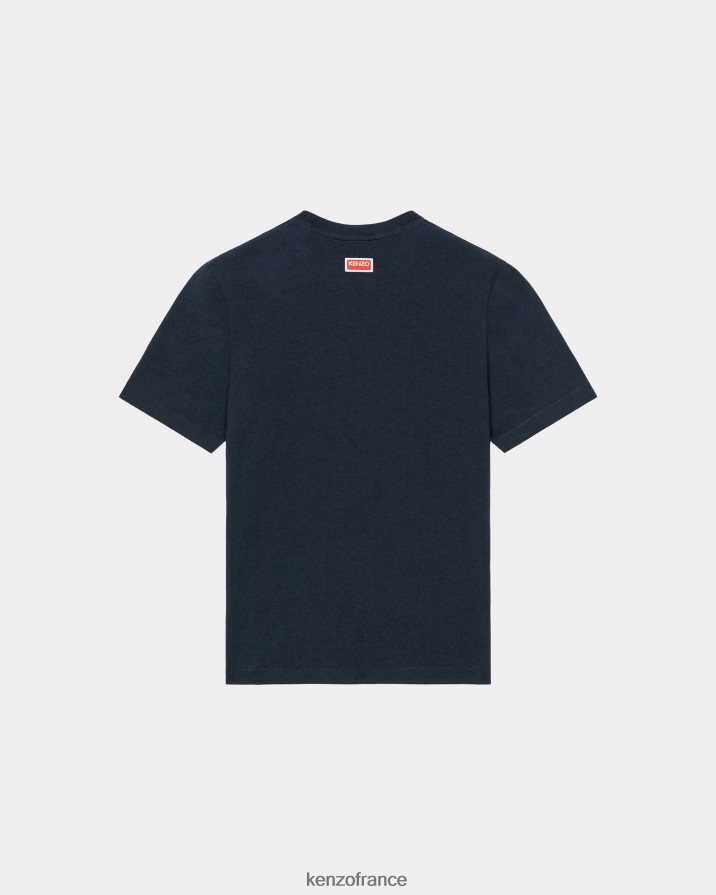vêtements Kenzo t-shirt fleur de boké bleu nuit Hommes LFF6X060