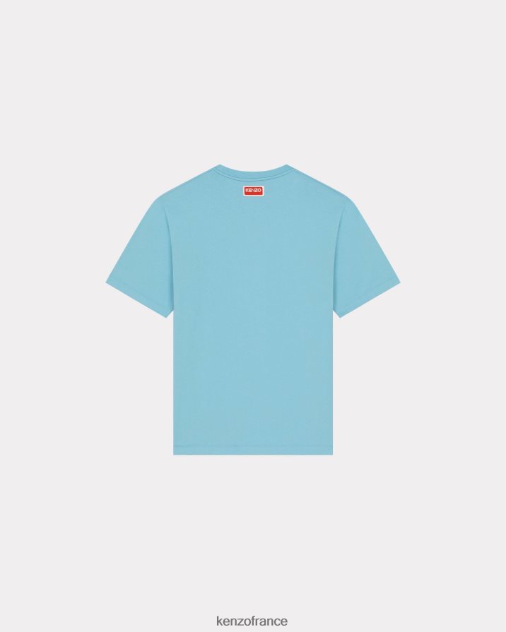 vêtements Kenzo t-shirt fleur de boké cyan Hommes LFF6X0175