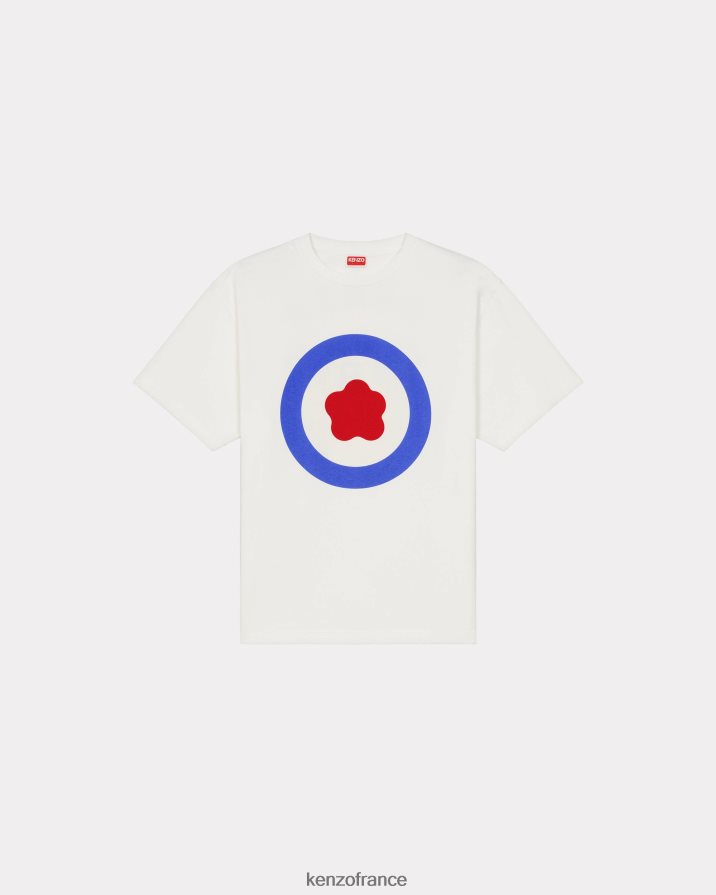 vêtements Kenzo t-shirt oversize "cible" blanc cassé Hommes LFF6X0200