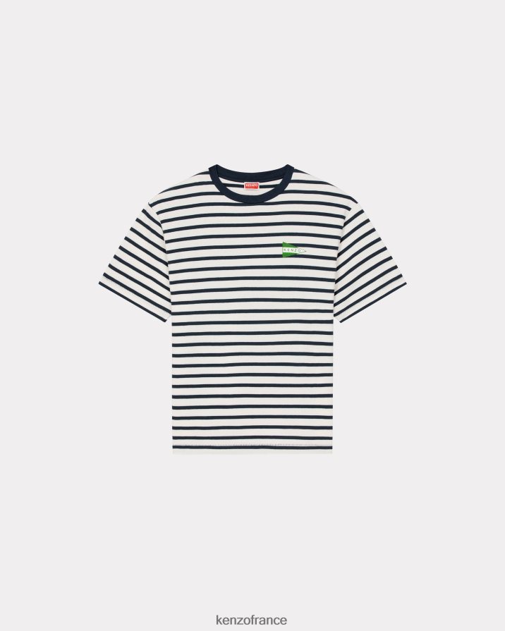 vêtements Kenzo t-shirt oversize à rayures nautiques bleu nuit Hommes LFF6X02