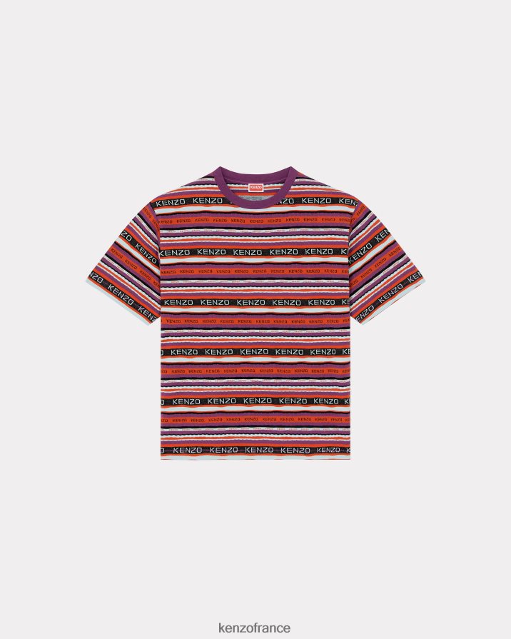 vêtements Kenzo t-shirt oversize à rayures surf bleu nuit Hommes LFF6X0144