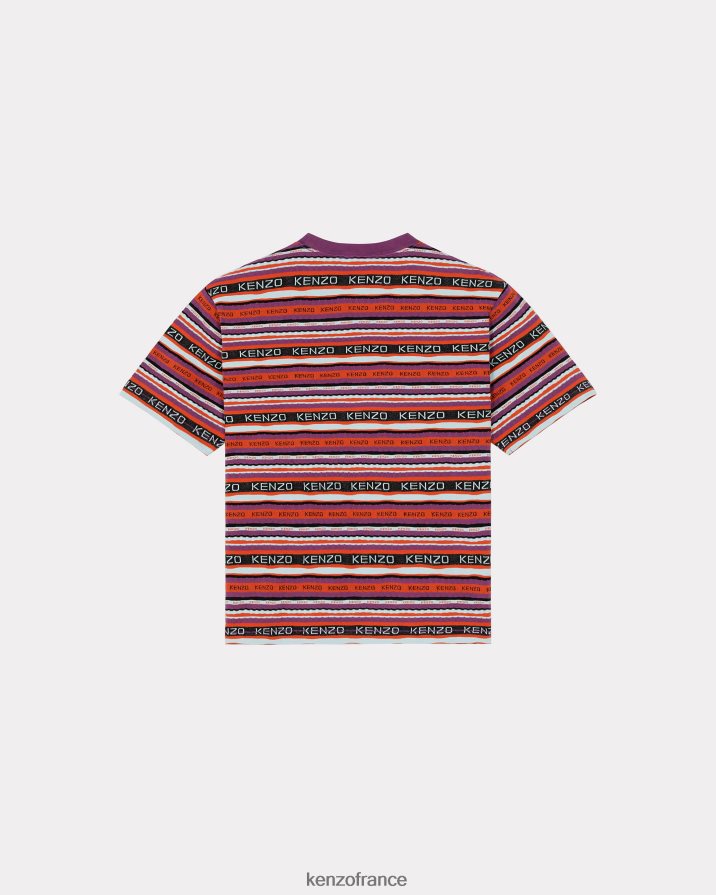 vêtements Kenzo t-shirt oversize à rayures surf bleu nuit Hommes LFF6X0144