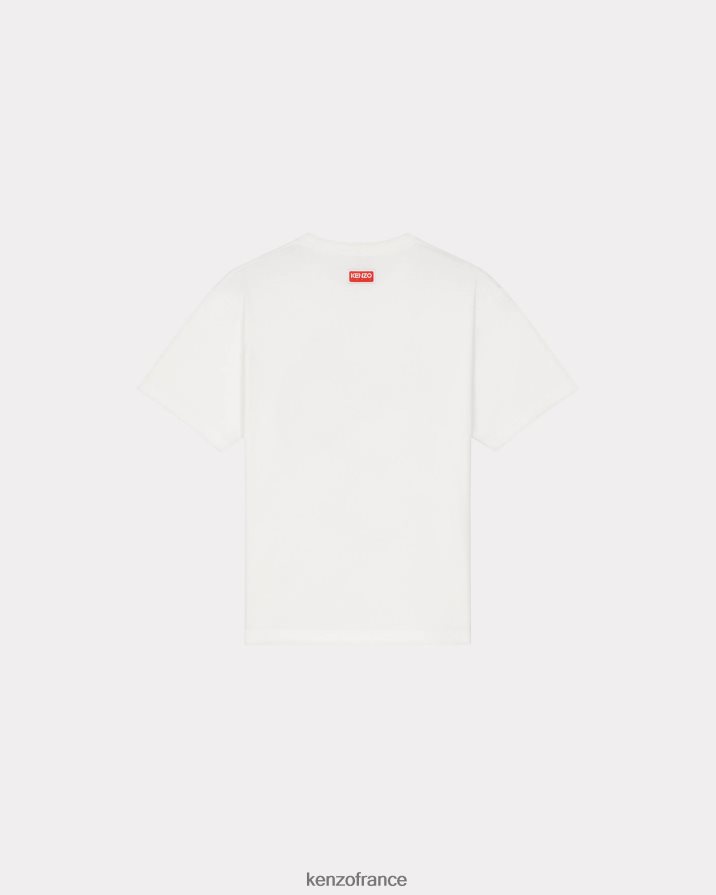 vêtements Kenzo t-shirt oversize 'varsity jungle' d'éléphant blanc cassé Hommes LFF6X063